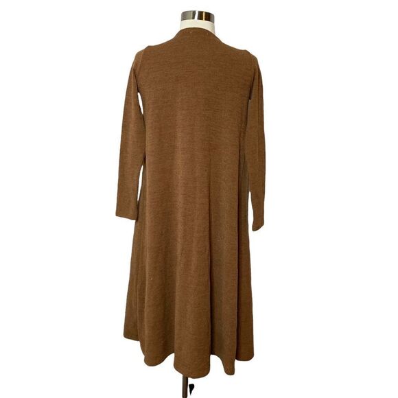 Lularoe Womens Brown Duster Cardigan Size XS Long Sleeve Pockets Open Front - Picture 2 of 5